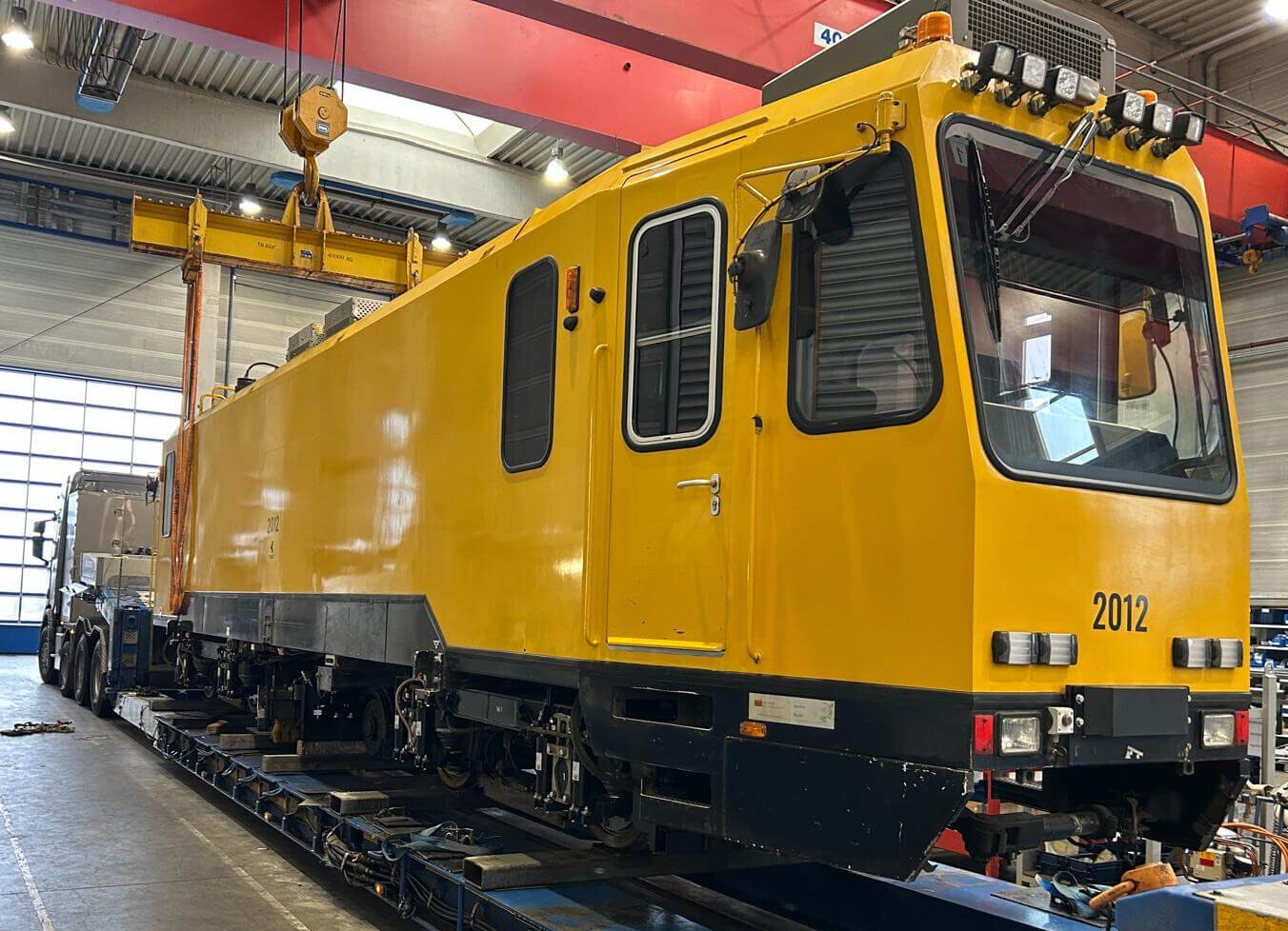 Transportvorbereitung von modernisiertem SF50 nach Finnland Modernisierter SF50 wird für Transport nach Finnland vorbereitet