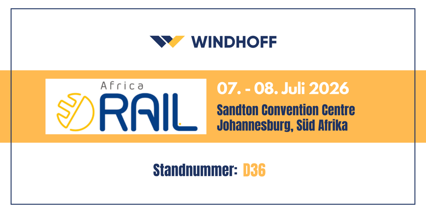 WINDHOFF bei der Messe Africa Rail in Johannesburg Juli 2026
